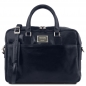 Preview: Leder-Laptoptasche Urbino 1 Fach blau Preview: Leder-Laptoptasche Urbino 1 Fach blau